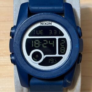 Nixon The Unit 40 Rubber Navy That’s What She Said Digital Mens Watch RUNS READ